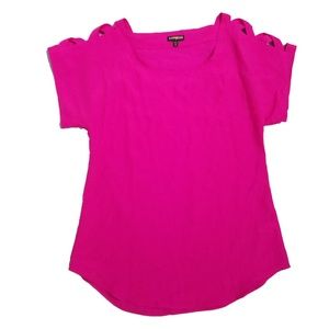 Express Criss Cross Sleeve Top